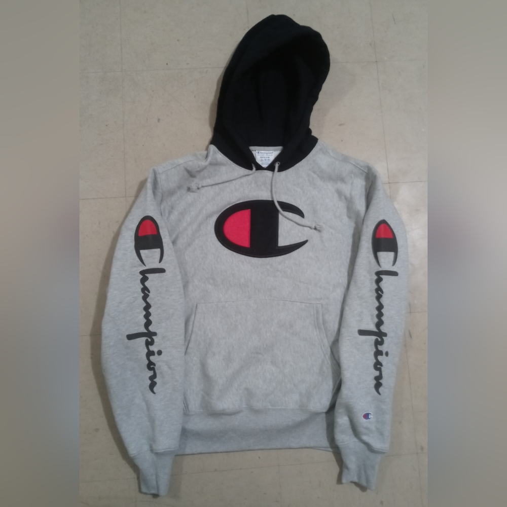 Champions men's gray hoodie heavyweight size medium